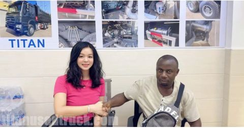 Angola Customers Buying Used Howo Dump Trucks from TITAN Vehicle