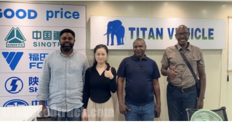 Djibouti Customers Bought Used Howo Tractor Trucks in TITAN Vehicle