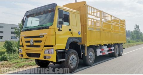 Used Howo Fence Cargo Truck will Send to Tanzania