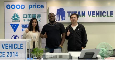 Ghana Guests Went to TITAN VEHICLE to Buy Used Dump Truck