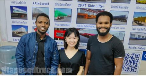 Rwanda Guests Visited TITAN Vehicle to Buy Howo Sinotruk 2022 Tractor Truck