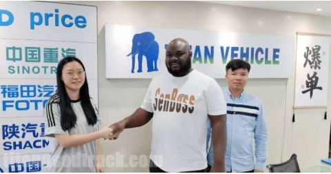 Sudan Guest Visited TITAN Vehicle to Buy Used Sinotruk Howo 371