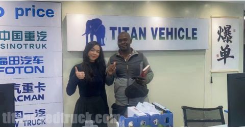 Zambia Guest Went to TITAN Vehicle to Buy Used Howo Tractor Trucks