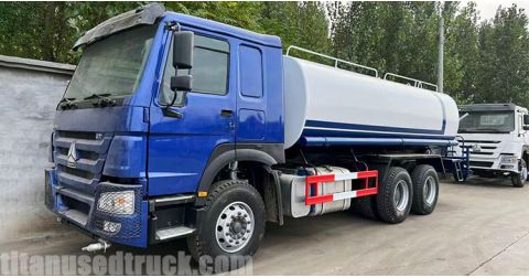 6x4 Used Howo Water Bowser Truck is Ready to Zambia