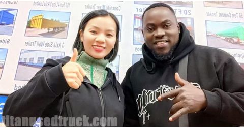Nigeria Customer Visited TITAN Vehicle to Buy Used Howo 6x4 Tractor Truck