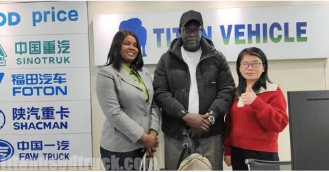 Benin Customers Came to TITAN Vehicle to Buy Used Shacman Cargo Lorry Truck