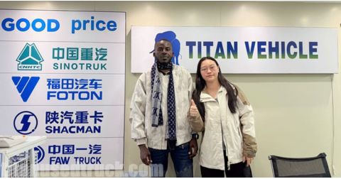 Guinea Guest Bought Second Hand Howo Water Tank Truck in TITAN Vehicle