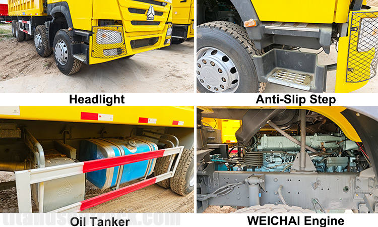 Sinotruk Howo 371 8×4 Pre Owned Howo Dump Trucks for Sale in Ghana