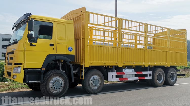 Used Howo Fence Cargo Truck for Sale in Tanzania