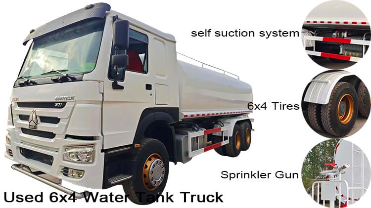 Howo Second Hand Water Tank Truck for Sale