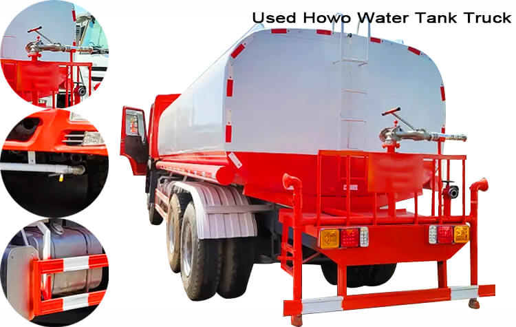 Sinotruk Howo Second Hand Water Tanker Trucks for Sale