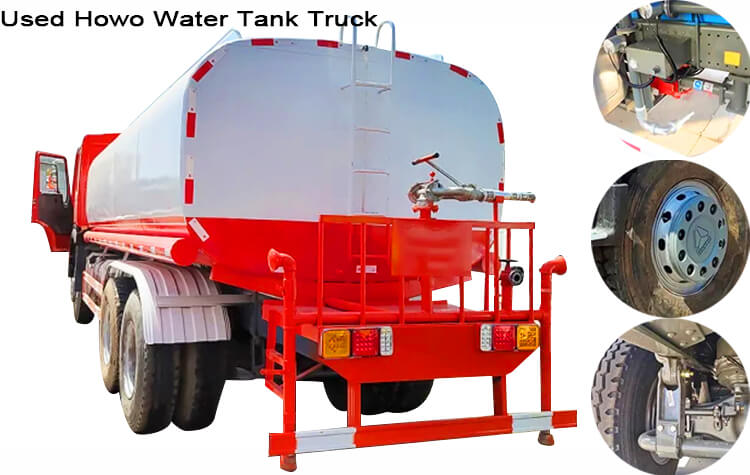 Sinotruk Howo Second Hand Water Tanker Trucks for Sale