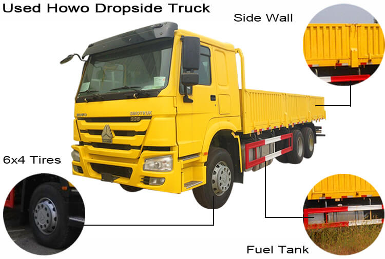 6x4 Used Howo Cargo Truck for Sale