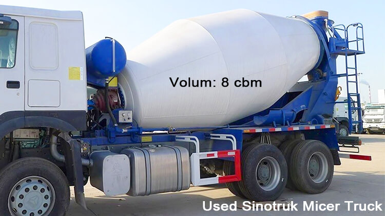 Used 6x4 8 Cbm Sinotruk Mixer Truck for Sale