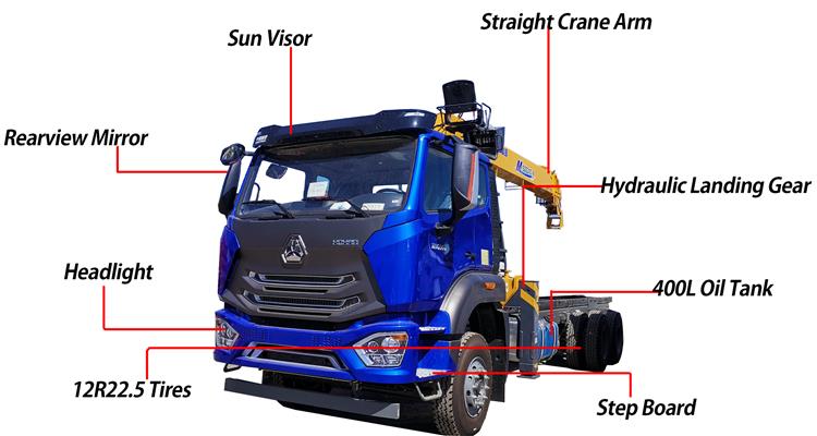 Sinotruk Howo Second Hand Crane Trucks for Sale - 6x4 Boom Truck for Sale Near Me