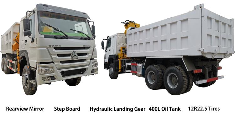Used Howo Mounted Crane Dump Truck for Sale in Nigeria