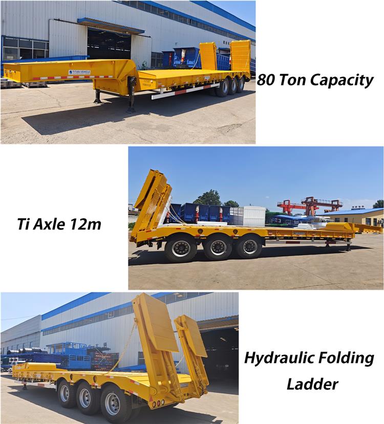 80 Ton Low Bed Trailer for Sale Near Me In Tanzania