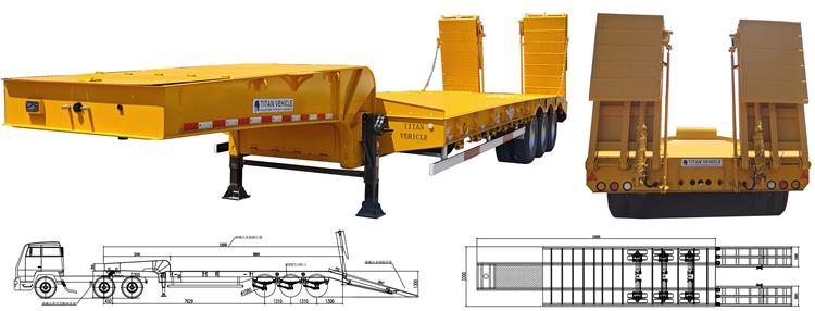 80 Ton Low Bed Trailer for Sale Near Me In Tanzania