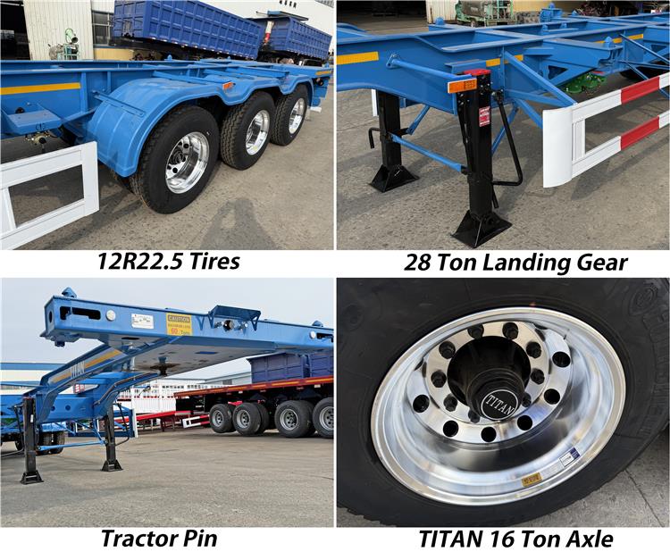 40ft Container Chassis Trailer for Sale In Jamaica