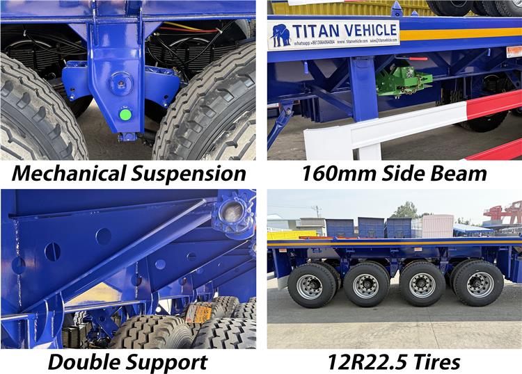 4 Axle 40ft Flatbed Trailer for Sale Price In Zimbabwe