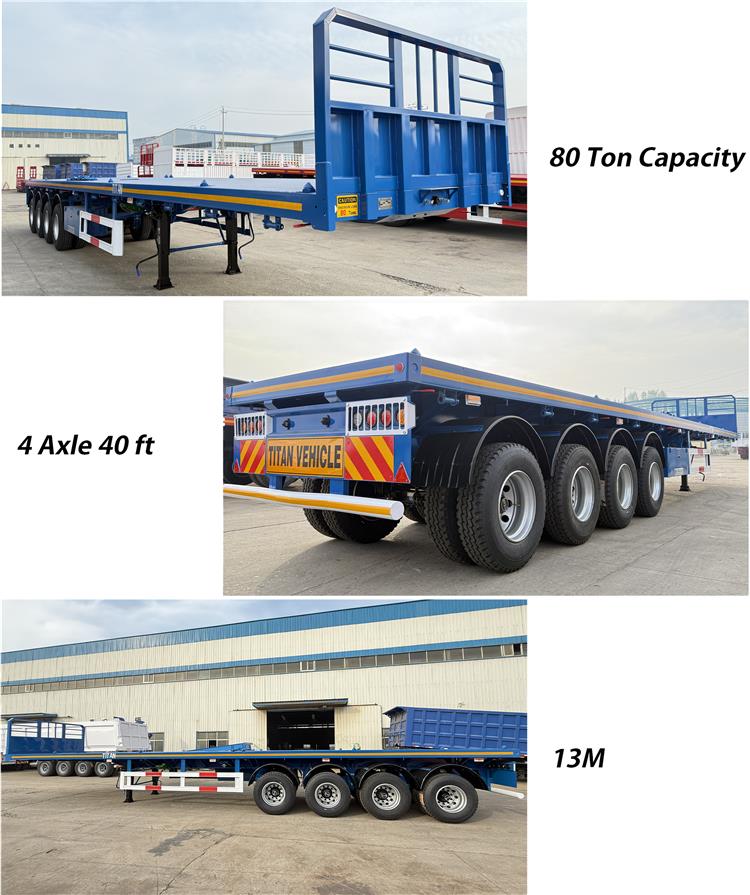 4 Axle 40ft Flatbed Trailer for Sale Price In Zimbabwe