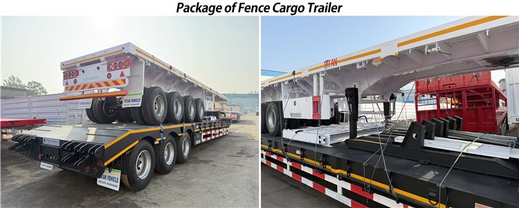 4 Axle 80 Ton Fence Cargo Semi Trailer for Sale In Sudan