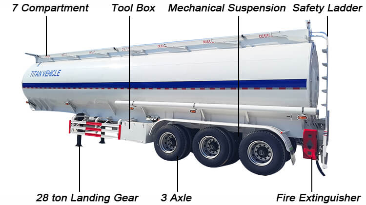 3 Axle 42000 literds Fuel Tanker Trailer for sale in DR Congo