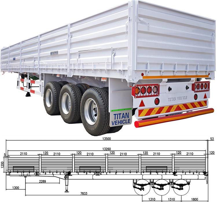 60 Ton Side Wall Trailer for Sale Near Me In Zimbabwe
