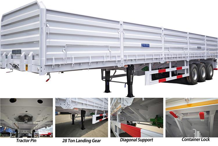 60 Ton Side Wall Trailer for Sale Near Me In Zimbabwe