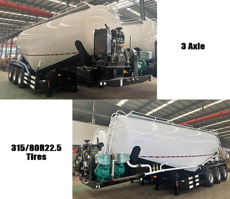 3 Axle Bulk Cement Tanker Trailer for Sale in Dominican