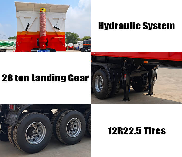 4 Axle End Dump Semi Trailer for Sale in Tanzania