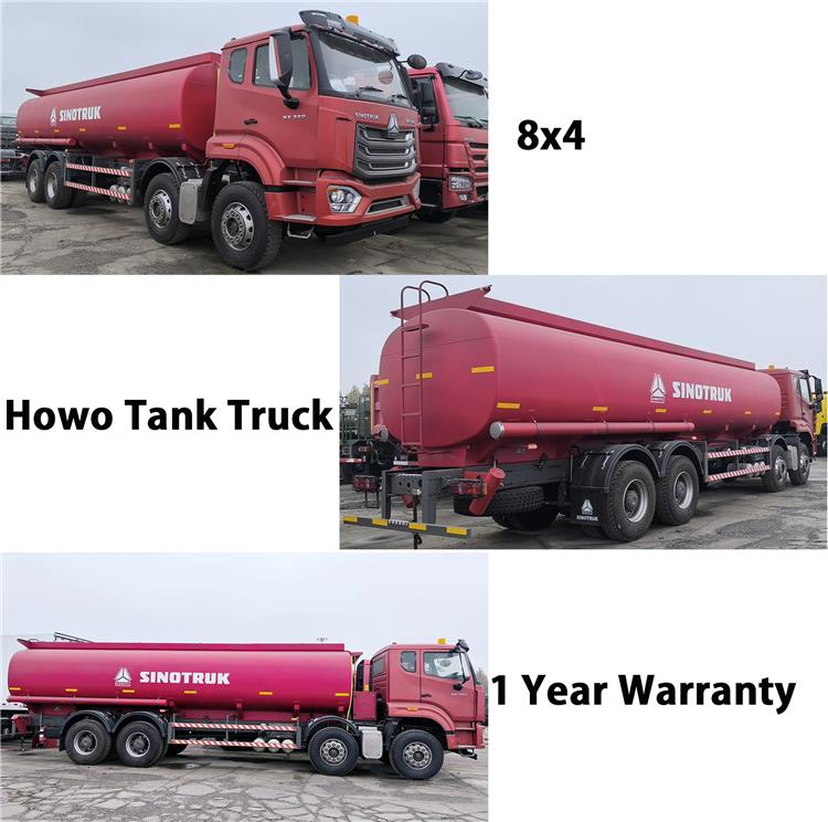 25000L Used Howo Diesel Fuel Tanker Truck 8x4 12 Wheeler for Sale