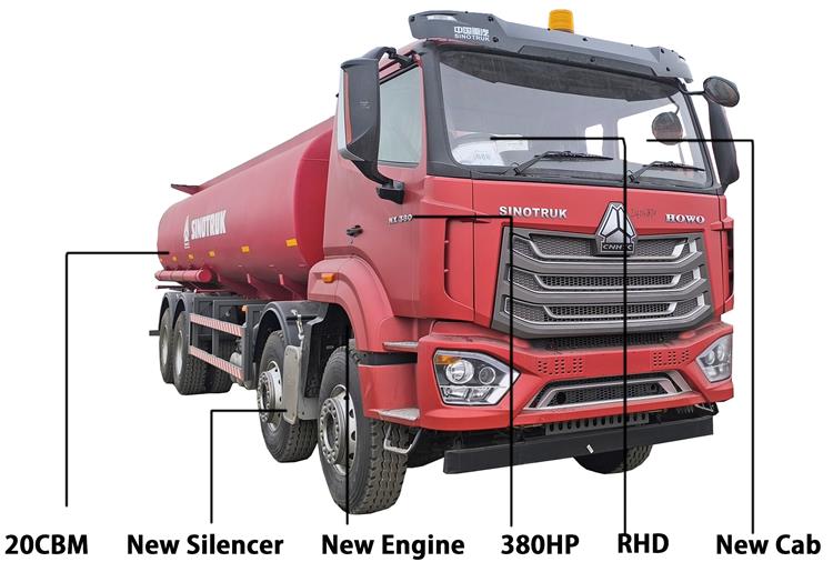 25000L Used Howo Diesel Fuel Tanker Truck 8x4 12 Wheeler for Sale