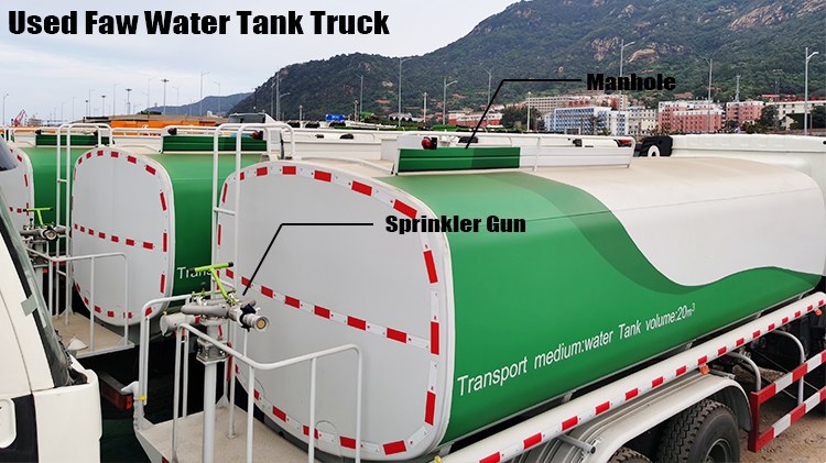 6x4 Faw Used Water Tanker Truck for Sale in Nigeria