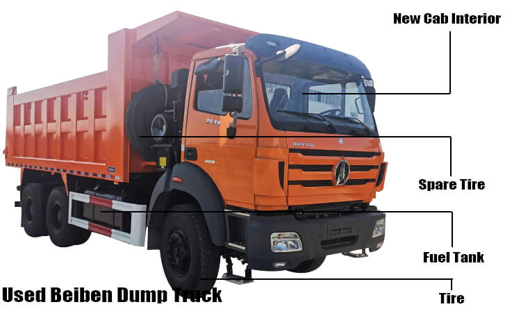 Second Hand Beiben 6x4 North Benz Dump Truck Price