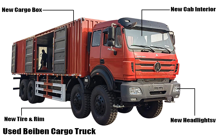 8x4 Beiben Used Cargo Trucks for Sale Near Me by Owner