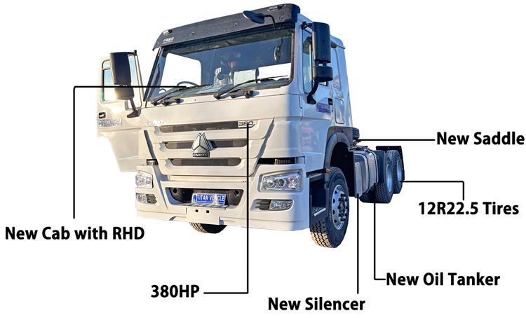 Second Hand Howo 380HP Truck Tractor RHD Euro 2 for Sale In Tanzania