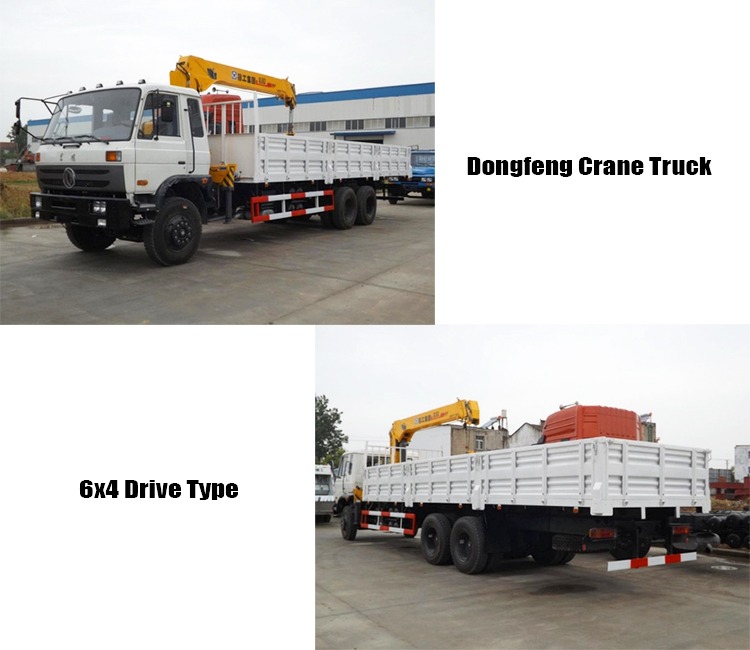 Dongfeng 6x4 Used Crane Truck for Sale Price