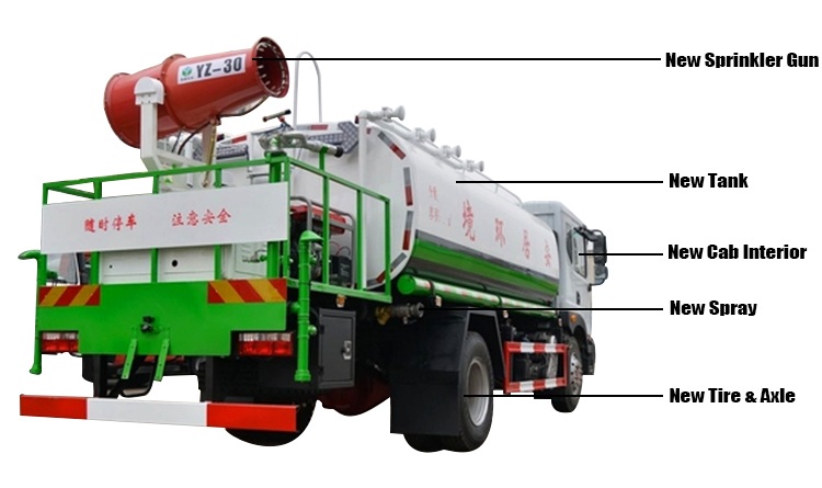 4x2 Used 2023 Dongfeng Water Tank Truck for Sale