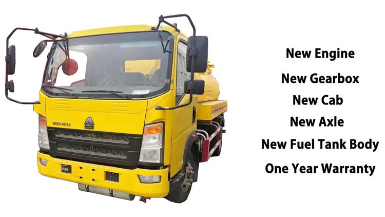 Second Hand Sinotruk Homan H3 5CBM Fuel Tank Truck 4*2 for Sale