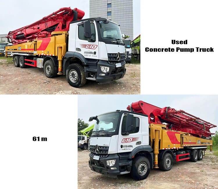 61m Used Benz Sany Concrete Boom Pump Truck for Sale