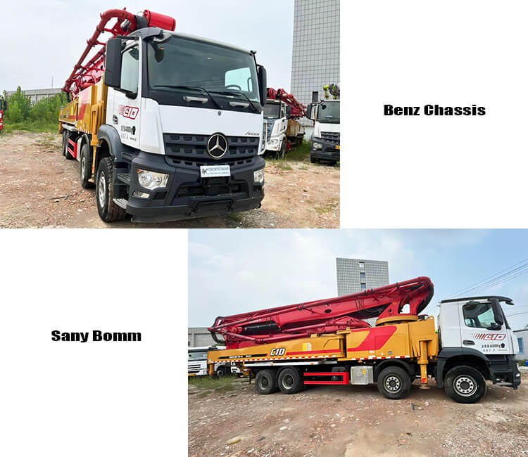 61m Used Benz Sany Concrete Boom Pump Truck for Sale