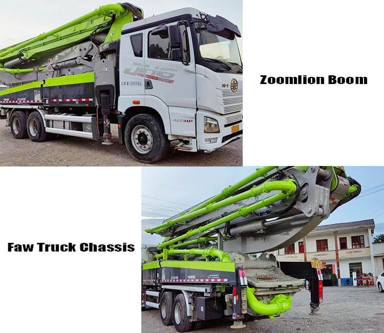 Used 47m Zoomlion Concrete Pump Truck for Sale