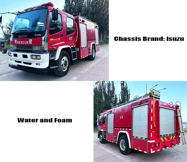 Isuzu 4x2 Used Fire Fighting Truck for Sale in Iran