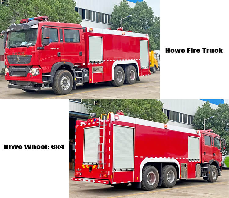 6x4 Sinotruk Howo Used Fire Rescue Trucks for Sale