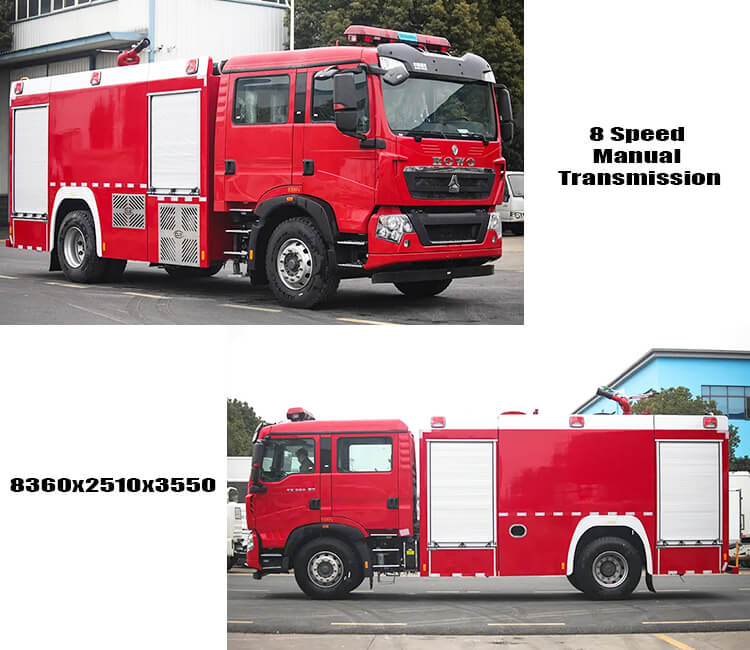4x2 Water Foam Howo Old Firefighter Truck for Sale