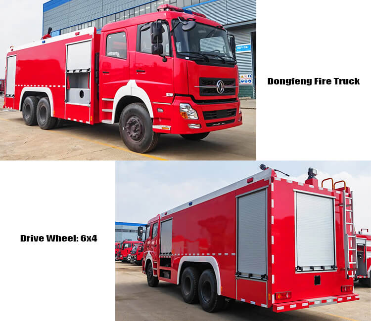 6x4 Dongfeng Used Fire Rescue Trucks for Sale