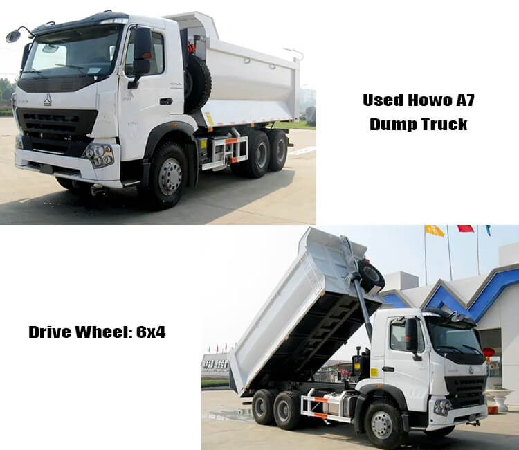 Euro II 10 Tires Used Howo A7 Dump Truck for Sale in Uganda