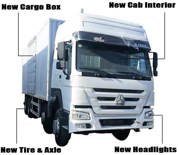 Sinotruk Howo Used Cargo Box Truck for Sale in Nigeria