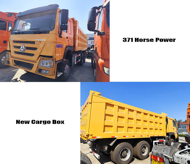 Euro 2 10 Tires Used Howo Dump Truck 371 for Sale in Nigeria